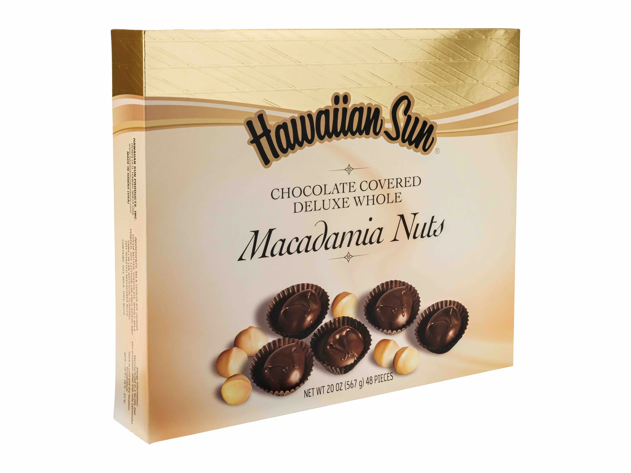 Hawaiian Sun - Deluxe Whole Chocolate Macadamia Nuts